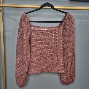 Madewell Rust and Cream Knit Sweater